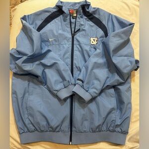 Nike Vintage Team Carolina Tar Heels Zipper Front Windbreaker Jacket Mens L